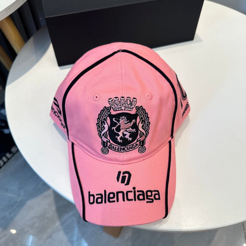 Crest embroidery cotton baseball cap with contrast piping