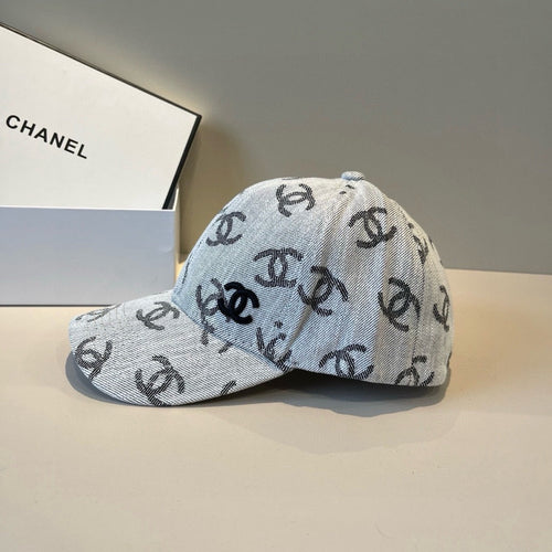 Classic Monogram Denim Baseball Cap - Adjustable Sun Hat